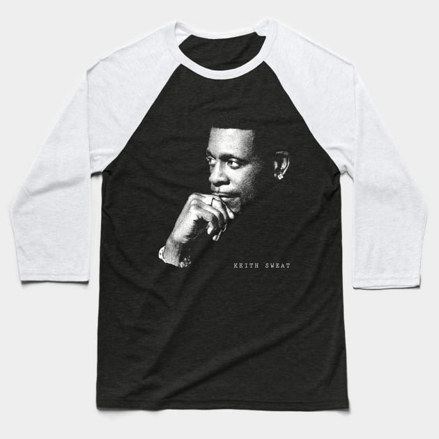 Keith Sweat Retro Portrait Baseball T-Shirt by GekNdangSugih